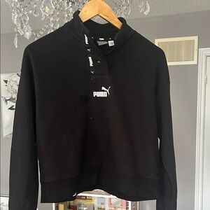 PUMA Women's Black Cowl Neck Sweater